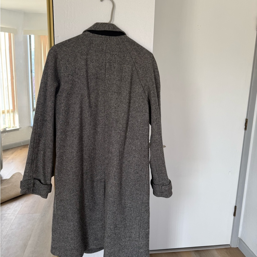 A.P.C. Women's Charcoal Pea Coat - Picture 2 of 6
